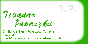 tivadar popeszku business card